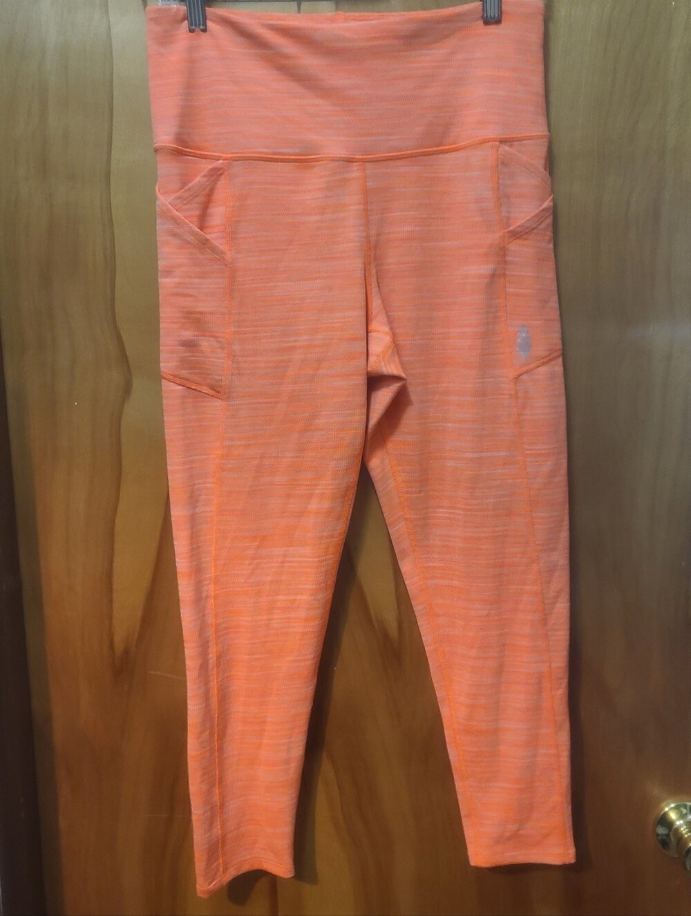Free People Movement Roll Out Legging Heathered Neon Mango Size Large